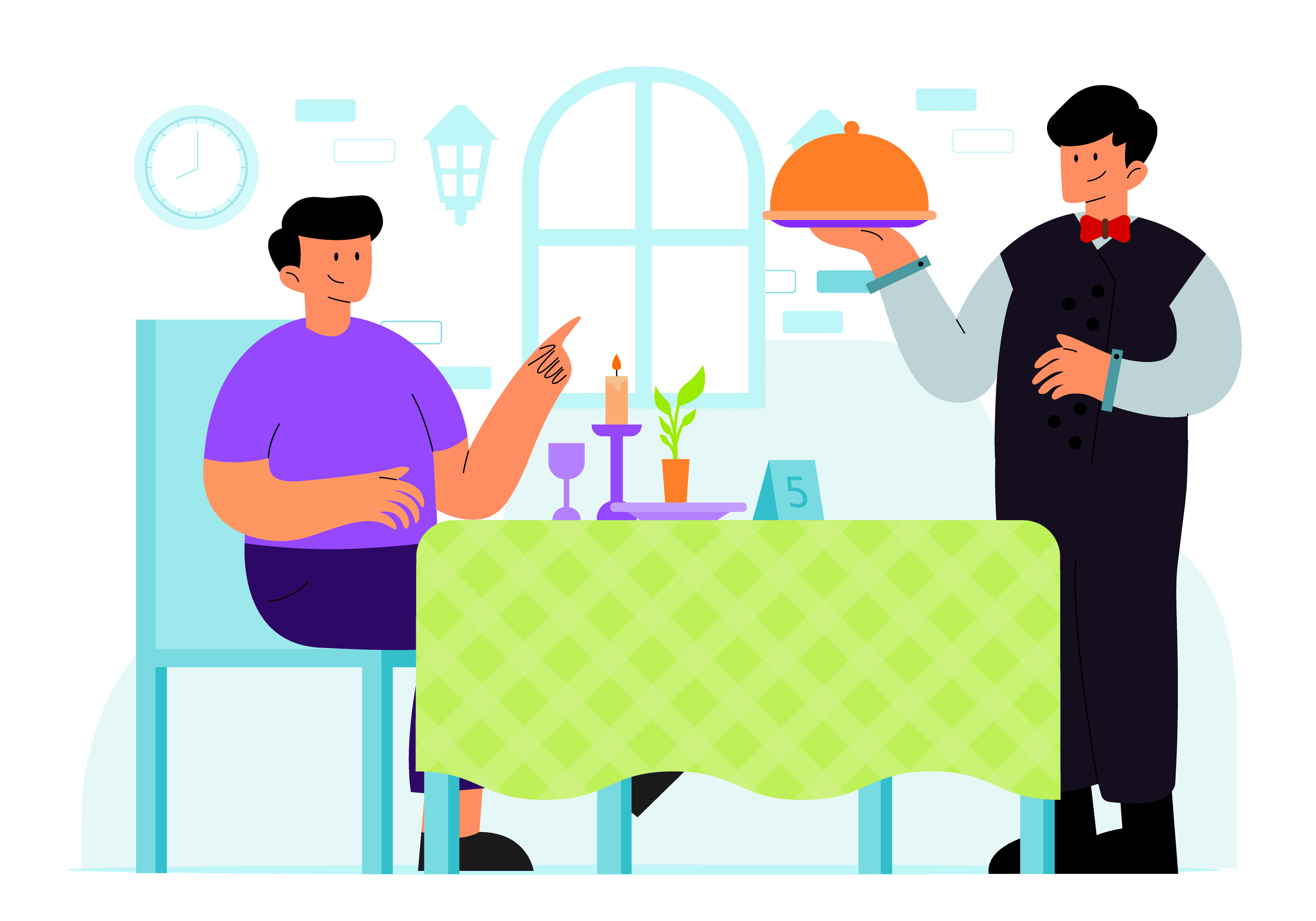 Alleen een vol restaurant