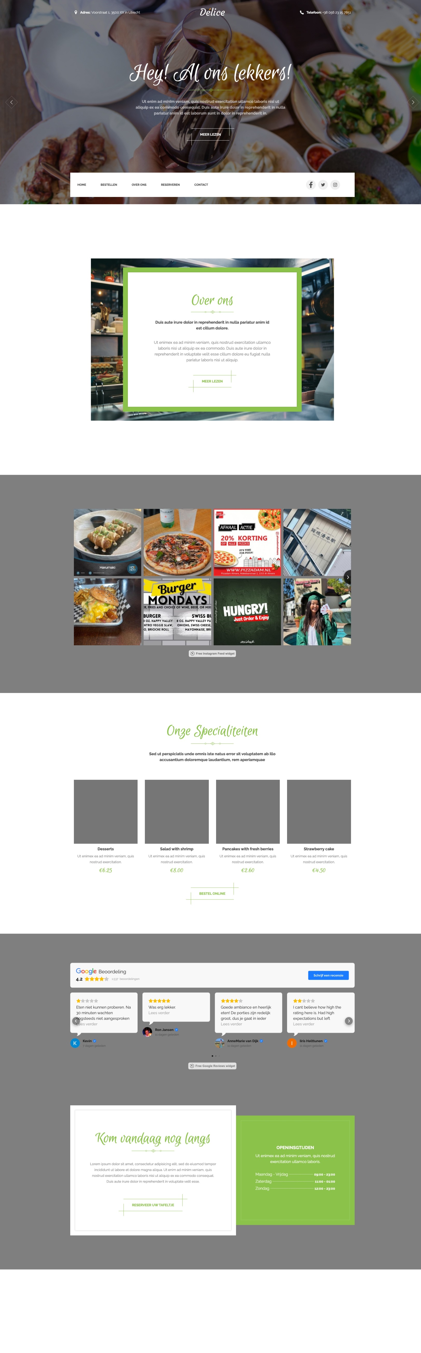 screenshot demo restaurant